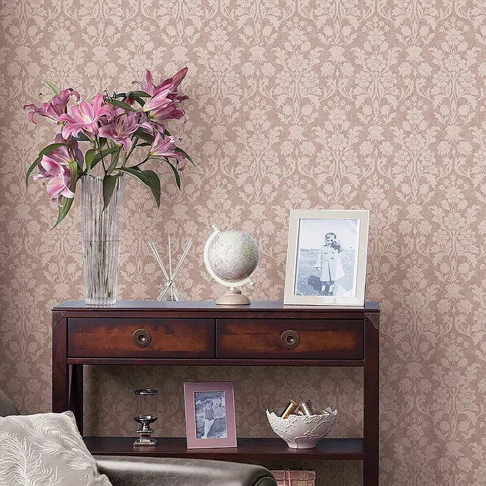 Laura Ashley Vliestapete Vliestapete Semington silhouette - Rosa, Sonstiges, 10 x 0,52 m