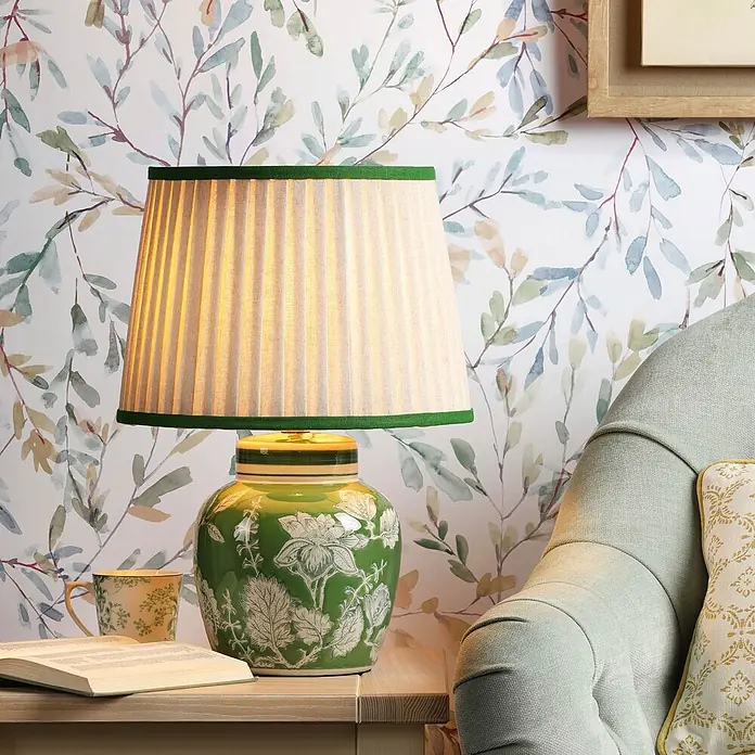 Laura Ashley Vliestapete Vliestapete Brayton Blätter - Grün, Sonstiges, 10 x 0,52 m