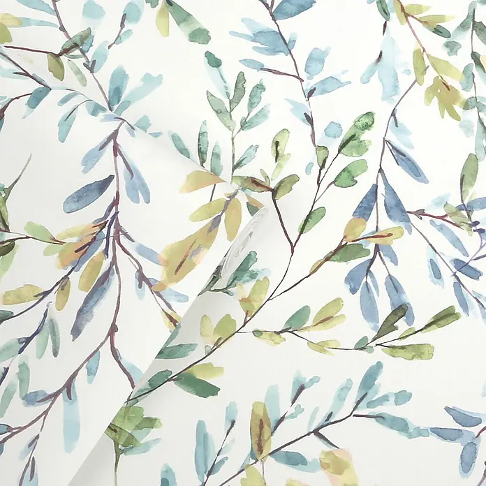 Laura Ashley Vliestapete Vliestapete Brayton Blätter - Grün, Sonstiges, 10 x 0,52 m