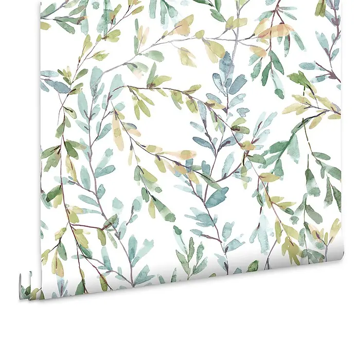 Laura Ashley Vliestapete Vliestapete Brayton Blätter - Grün, Sonstiges, 10 x 0,52 m