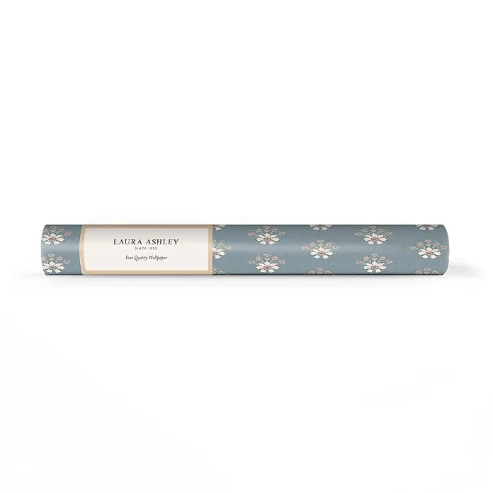 Laura Ashley Vliestapete Vliestapete Semington Blumig geometrisch - Blau, Floral, 10 x 0,52 m