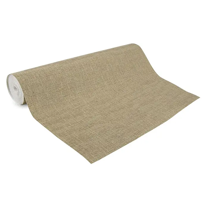 Boutique Vliestapete Vliestapete - Webstoffstruktur - Gold, Uni, 10 x 0,52 m