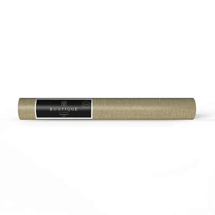 Boutique Vliestapete Vliestapete - Webstoffstruktur - Gold, Uni, 10 x 0,52 m
