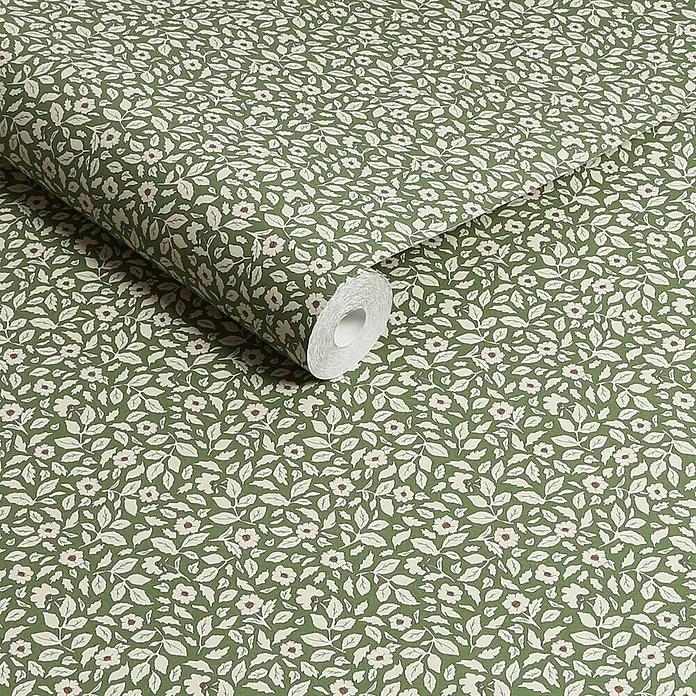 Joules Vliestapete Vliestapete Ditsy blumig - Grün, Floral, 10 x 0,52 m