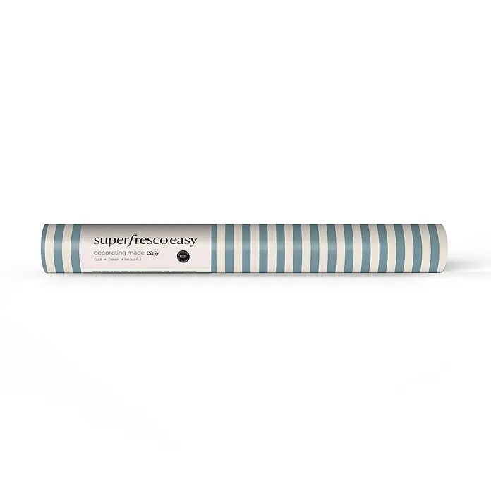 Superfresco Easy Vliestapete Vliestapete - Kleine streifen - Blau, Grafisch, 10 x 0,53 m