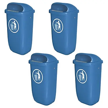 BRB  Papierkorb 4 Abfallbehälter für den Außenbereich, 50 Liter, nach DIN 30713