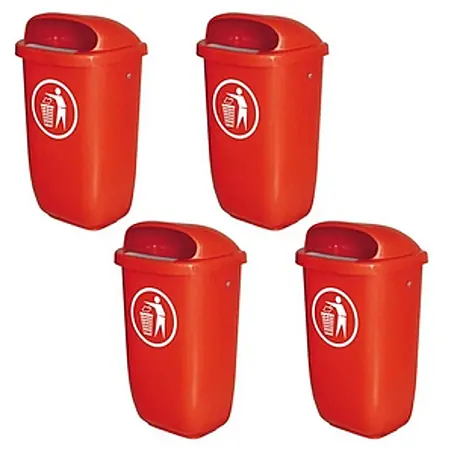 BRB  Papierkorb 4 Abfallbehälter für den Außenbereich, 50 Liter, nach DIN 30713