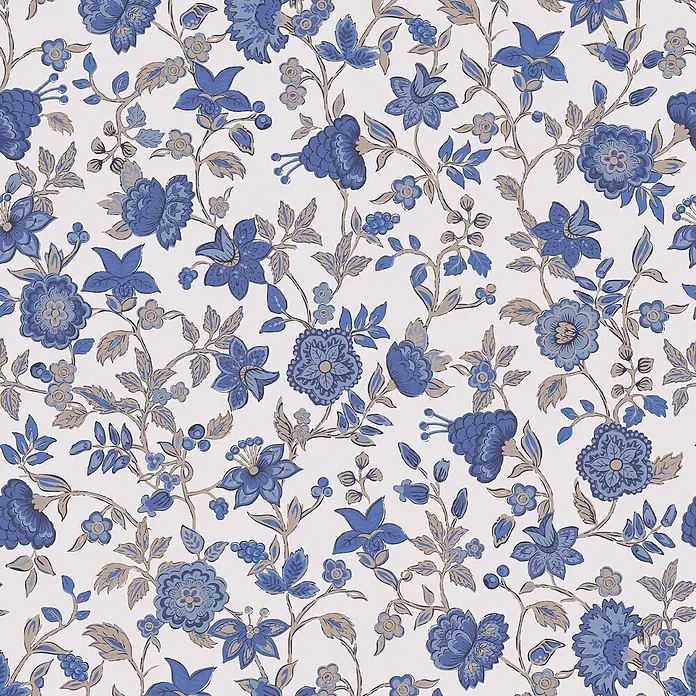 Joules Vliestapete Vliestapete Scot blumen - Blau, Floral, 10 x 0,52 m