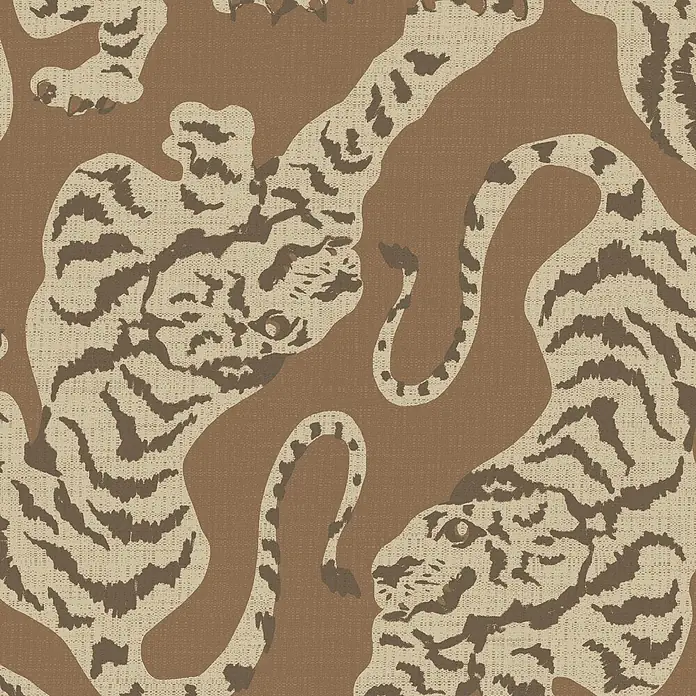 Superfresco Easy Vliestapete Vliestapete - Der urbane tiger - Braun, Tieroptik, 10 x 0,53 m