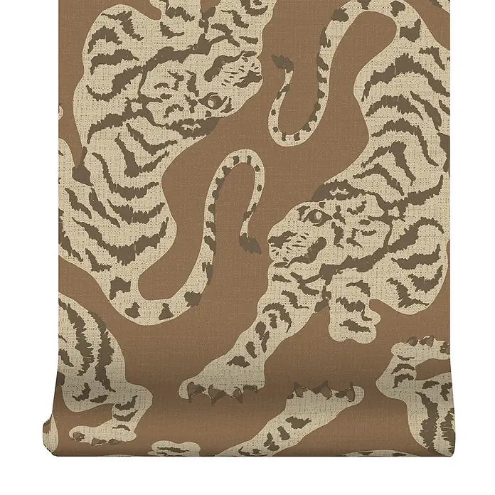 Superfresco Easy Vliestapete Vliestapete - Der urbane tiger - Braun, Tieroptik, 10 x 0,53 m