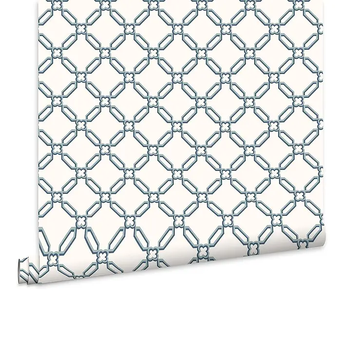 Laura Ashley Vliestapete Vliestapete Spalierdesign - Blau, Grafisch, 10 x 0,52 m