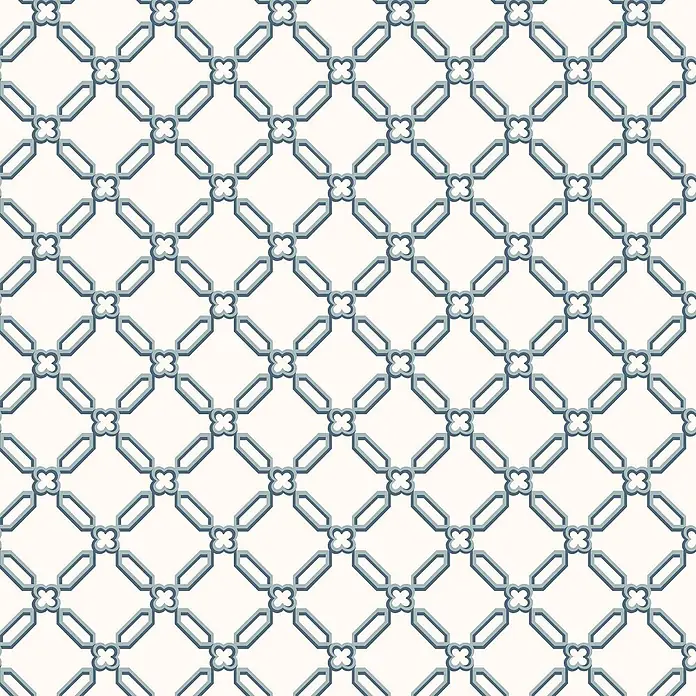 Laura Ashley Vliestapete Vliestapete Spalierdesign - Blau, Grafisch, 10 x 0,52 m
