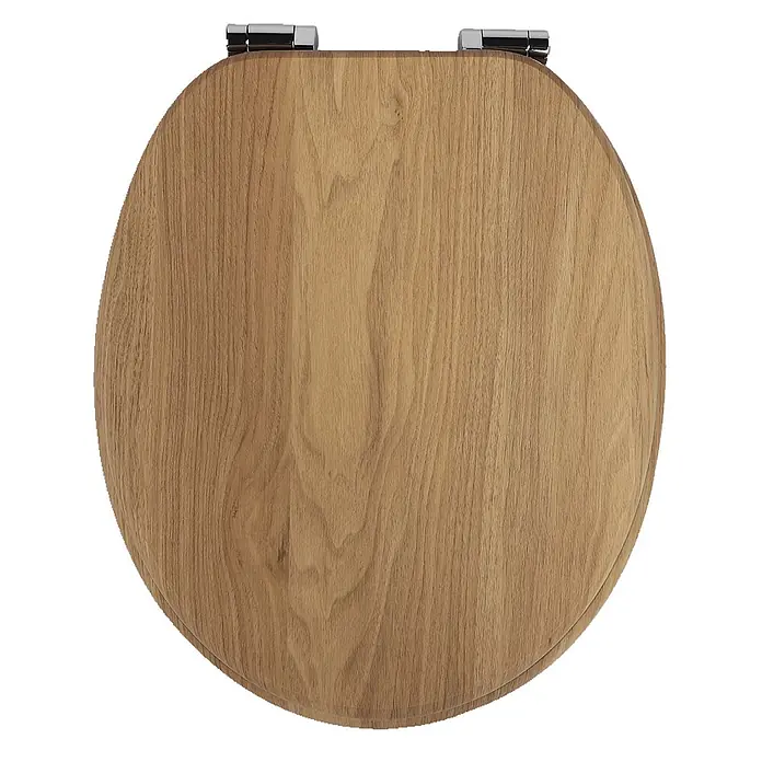 SAINOS WC-Sitz MDF WC-Sitz, Beige, Universal-O-Form, Absenkautomatik, Unten - MDF, Beige, Mit Absenkautomatik