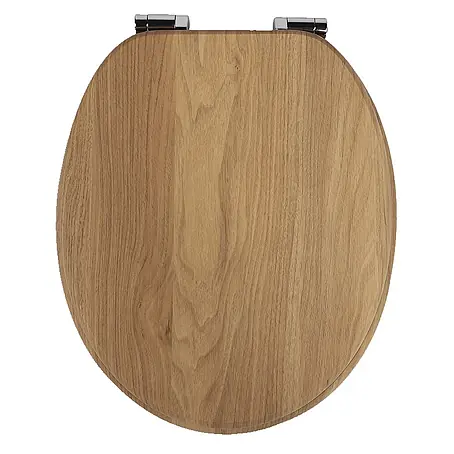 SAINOS  WC-Sitz MDF WC-Sitz, Beige, Universal-O-Form, Absenkautomatik, Unten