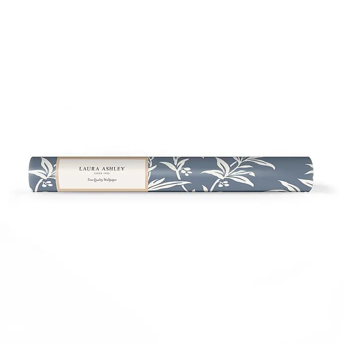 Laura Ashley Vliestapete Vliestapete Paxford Blätter - Blau, Sonstiges, 10 x 0,52 m