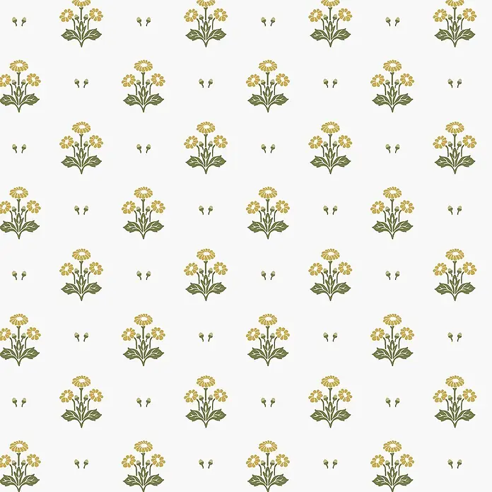 Laura Ashley Vliestapete Vliestapete Harthill daisy - Gelb, Floral, 10 x 0,52 m