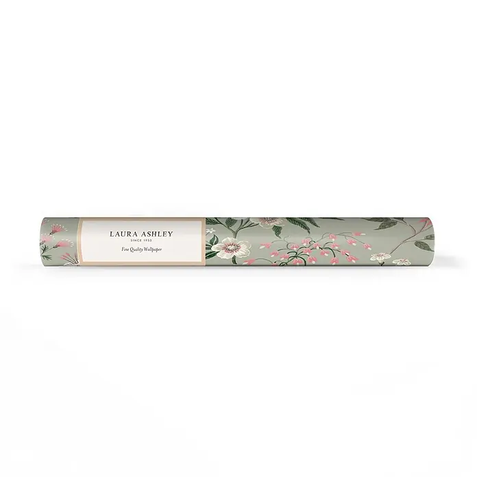 Laura Ashley Vliestapete Vliestapete Otterham garten - Grün, Floral, 10 x 0,52 m