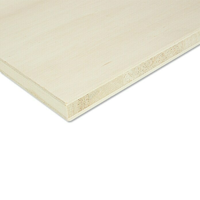 Tischlerplatte nach Maß (Pappel, Max. Zuschnittsmaß: 2.600 x 1.850 mm, Stärke: 16 mm)