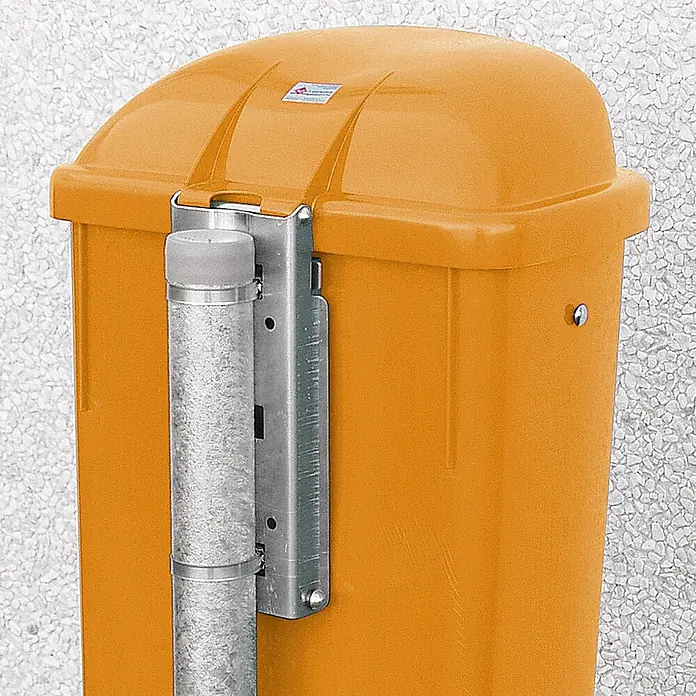 BRB Papierkorb Abfall- Behälter für den Außenbereich, Inhalt 50 Liter, orange - Kunststoff, orange