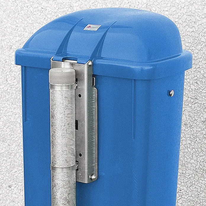 BRB Papierkorb Abfall- Behälter für den Außenbereich, Inhalt 50 Liter, blau - 50 l, Kunststoff, blau