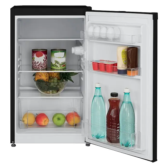 Telefunken Vollraumkühlschrank CF-31-121-B - Nutzinhalt Gesamt: 90 l, 50 cm x 480 mm x 830 mm, Schwarz