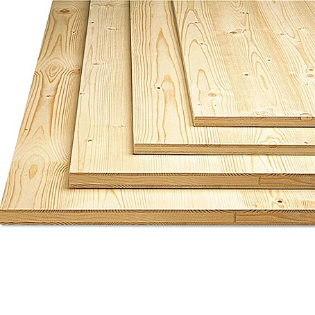 Leimholzplatte (Fichte, Qualitätsstufe Leimholzplatte: A/B, 800 x 400 x 19 mm)
