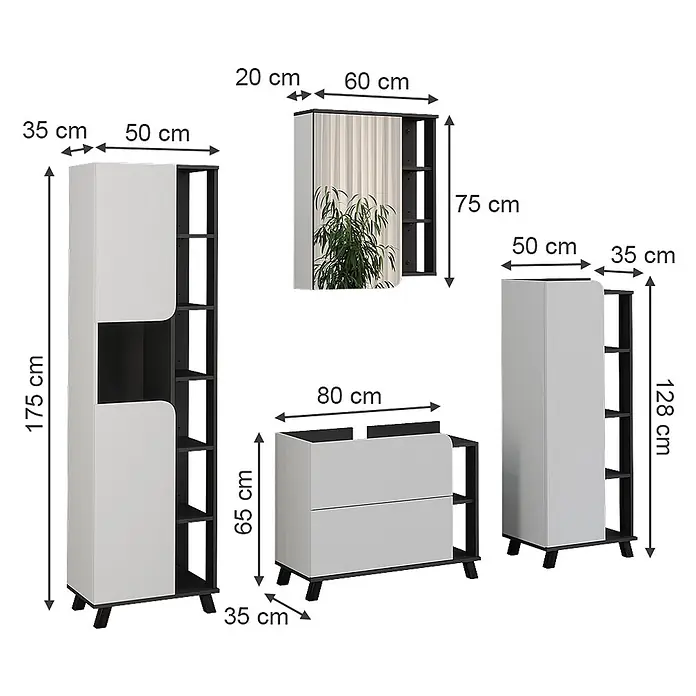 Vicco Badmöbel-Set - Weiß