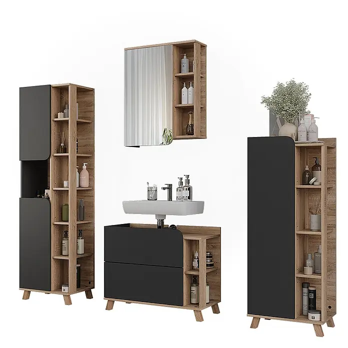 Vicco Badmöbel-Set - Anthrazit