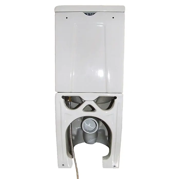 Glasdeals Stand-WC BTWS-6012 spülrandlos - Spülrandlos, Ohne Spezialglasur, Spülform: Tief, WC Abgang: Waagerecht, Weiß