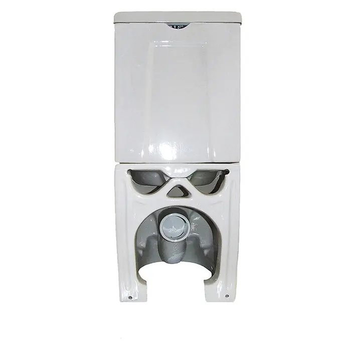 Glasdeals Stand-WC BTWS-6012 spülrandlos - Spülrandlos, Ohne Spezialglasur, Spülform: Tief, WC Abgang: Waagerecht, Weiß