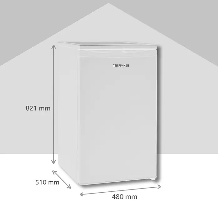 Telefunken Tiefkühlschrank CF-34-101-W - Nutzinhalt Gesamt: 63 l, 51 cm x 480 mm x 821 mm, Weiß