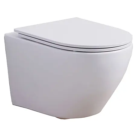 Glasdeals  Wand-WC WHR-6071 spülrandlos matt-weiß