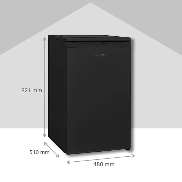 Telefunken Tiefkühlschrank CF-34-101-B - Nutzinhalt Gesamt: 63 l, 51 cm x 480 mm x 821 mm, Schwarz