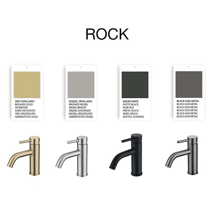 Poalgi Waschtischarmatur Rock - Black Gun Metal, Seidenmatt