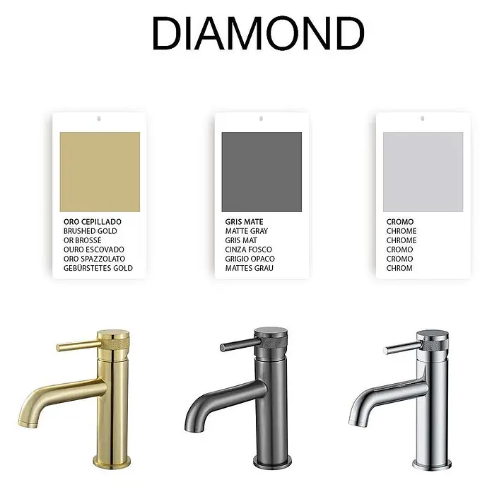 Poalgi Waschtischarmatur Diamond - Mattgrau, Matt