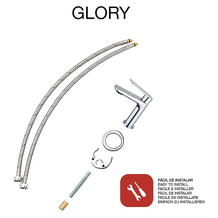 Poalgi Waschtischarmatur Glory - Chrom, Glänzend