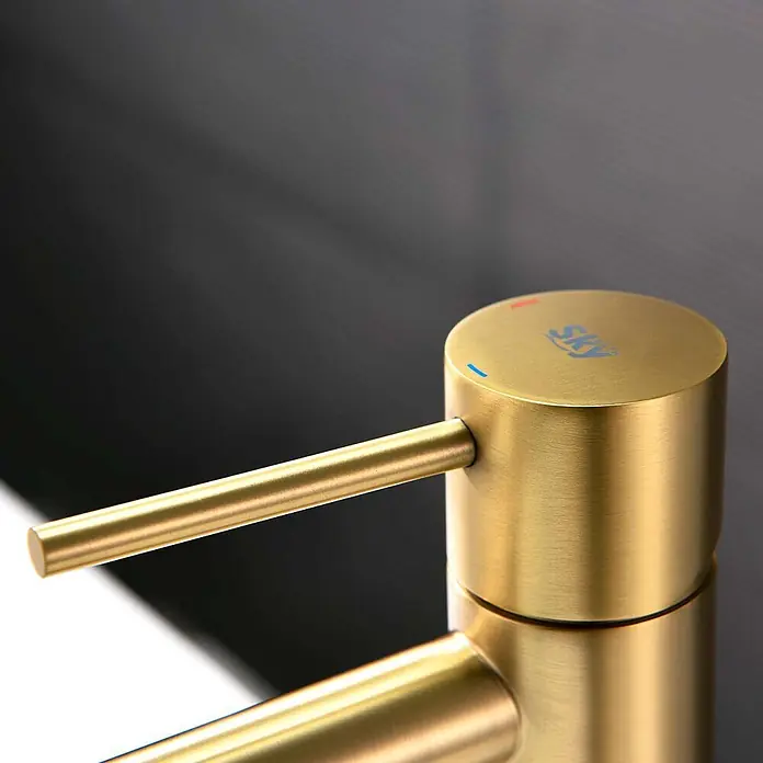 Poalgi Waschtischarmatur Promise - Gebürstetes Gold, Seidenmatt