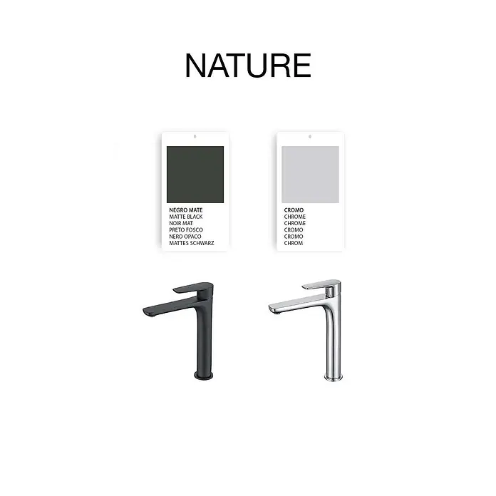 Poalgi Waschtischarmatur Nature - Mattschwarz, Matt