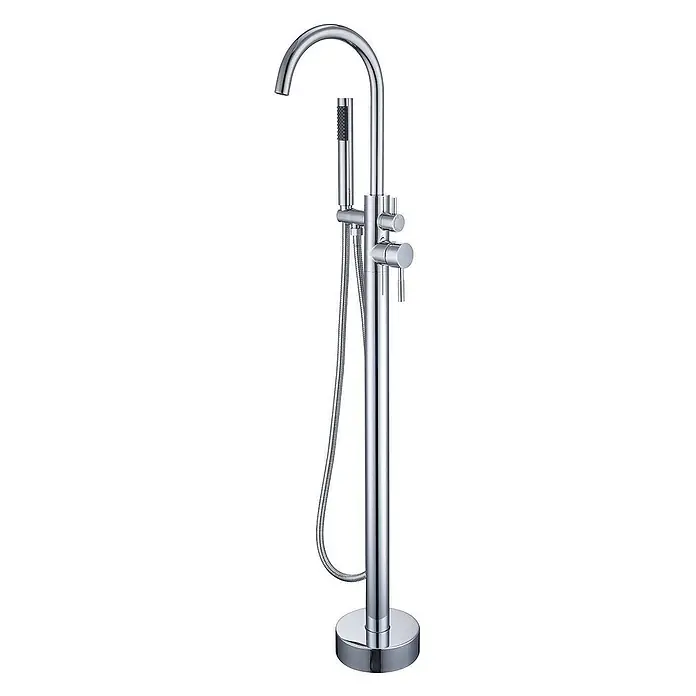 Poalgi Badewannenstandarmatur ALPHA - Höhe: 117,5 cm, Chrom, Glänzend