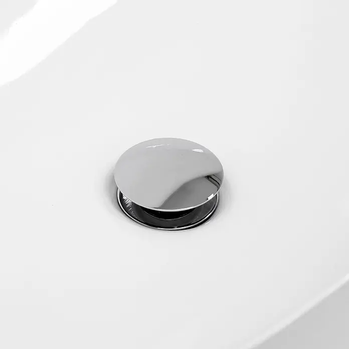 LuxeBath Standventil Messing verchromt mit Überlauf Universal Silber - Chrom