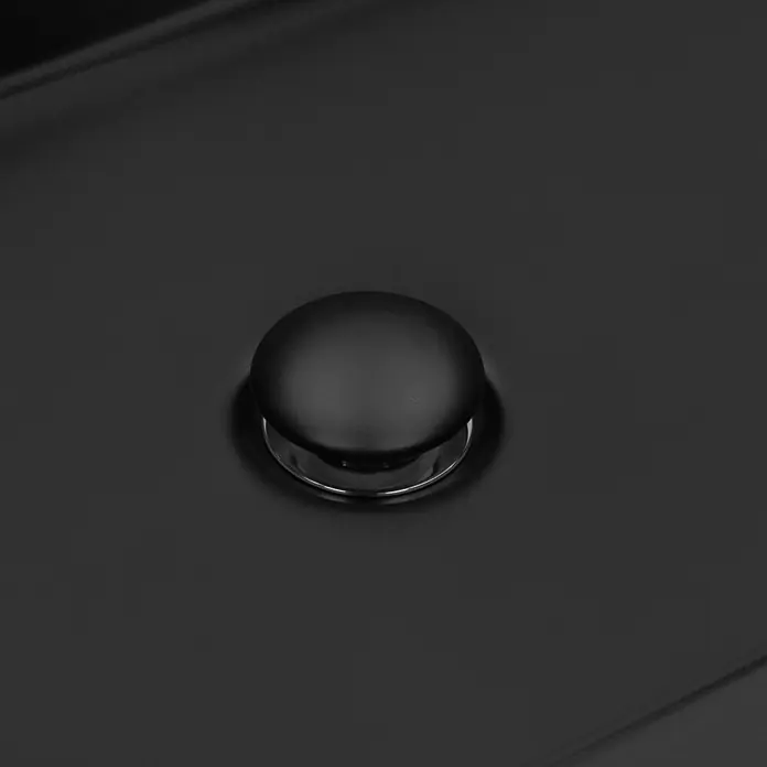 LuxeBath Standventil Universal Schwarz mit Überlauf und Keramikdeckel - Schwarz