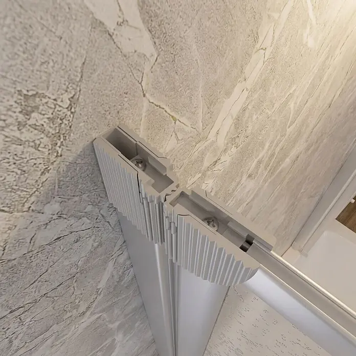 Interpromo Badewannenaufsatz 2x3-teilig 104x140 cm faltbar Alunatur - B x H: 104 x 140 cm, 6 Stk., Alu-Natur