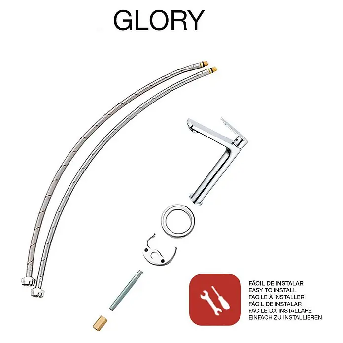 Poalgi Waschtischarmatur Glory - Chrom, Glänzend