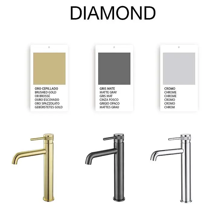 Poalgi Waschtischarmatur Diamond - Mattgrau, Matt