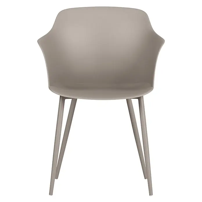 Ebuy24 Gartenstuhl Camilla 2er-Set - 2 Stk., Metall, Kunststoff, Grau, B x T x H: 59 x 52 x 82 cm