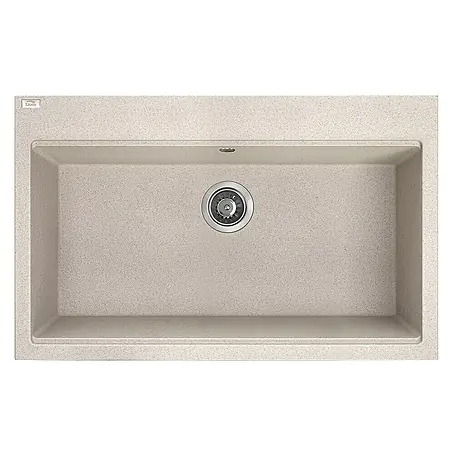 Bad Land  Einbauspüle TAU Granitspüle 50 x 80 cm Beige, Einzelbecken, Siphon