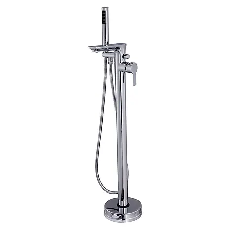 Bad Land  Badewannenstandarmatur GLAMOUR freistehende Badewannenarmatur Silber