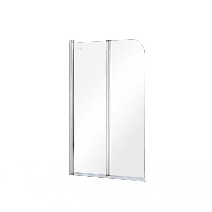 Bad Land Badewannenaufsatz Badewannenaufsatz 2-teilig PRIME 2 90x140 cm ESG 5 mm Klarglas Silber - 2 Stk., Transparent / Silber