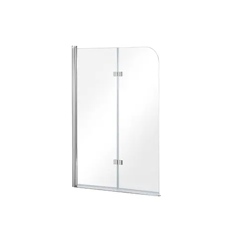 Bad Land  Badewannenaufsatz Badewannenaufsatz 2-teilig AVIGO 100x140 cm ESG 5 mm Klarglas Silber