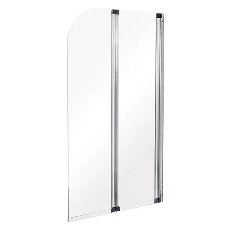 Bad Land  Badewannenaufsatz Badewannenaufsatz 2-teilig AMBITION 2 80x140 cm ESG 4 mm Klarglas Silber